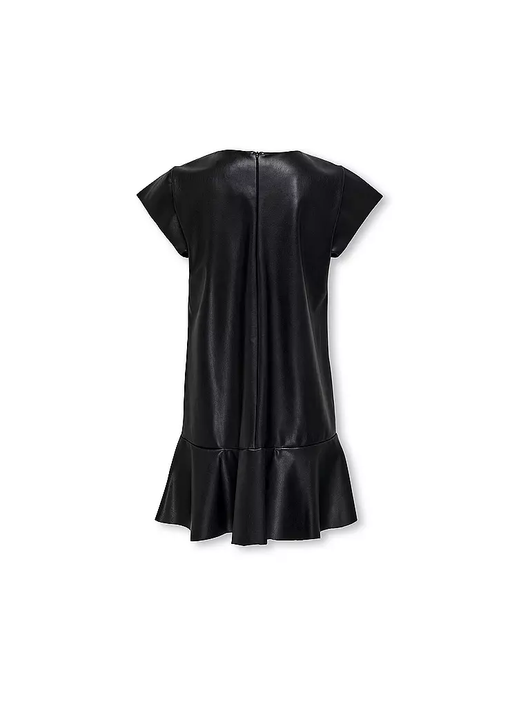 ONLY Mädchen Kleid in Lederoptik KOGHERO schwarz