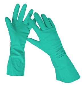 Ampri Nitril Mehrweg-Handschuhe Clean Expert M latexfrei Baumwollfutter, 1 Paar