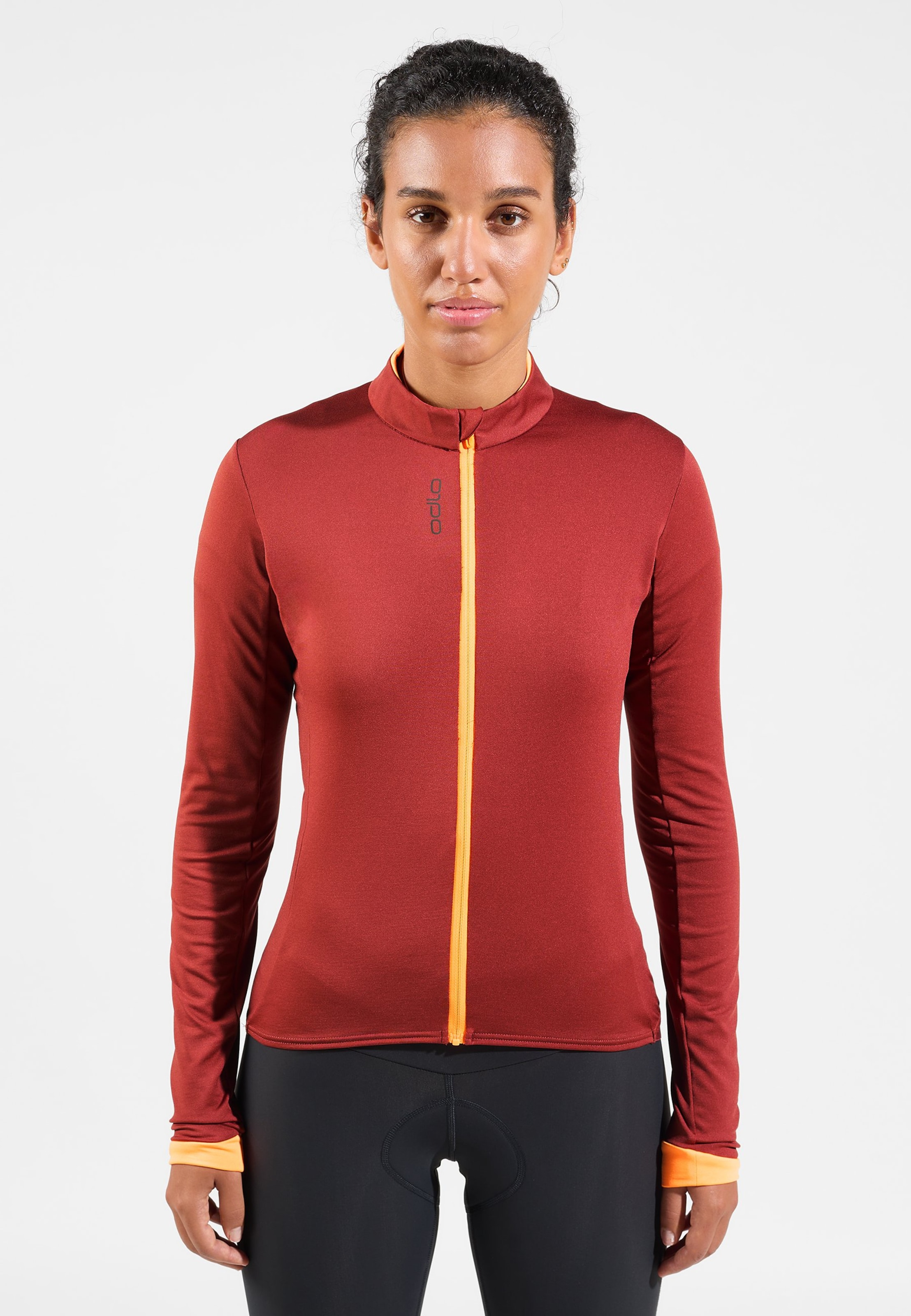 Zeroweight Ceramiwarm Mid-Layer-Radtrikot in spiced apple