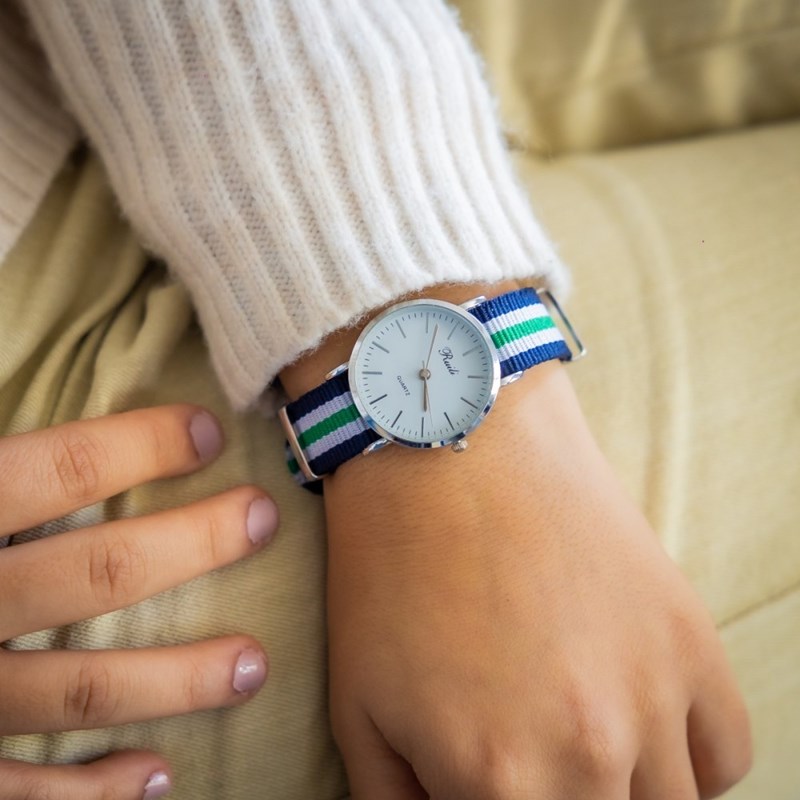 Montre Femme CHTIME bracelet Tissu Vert