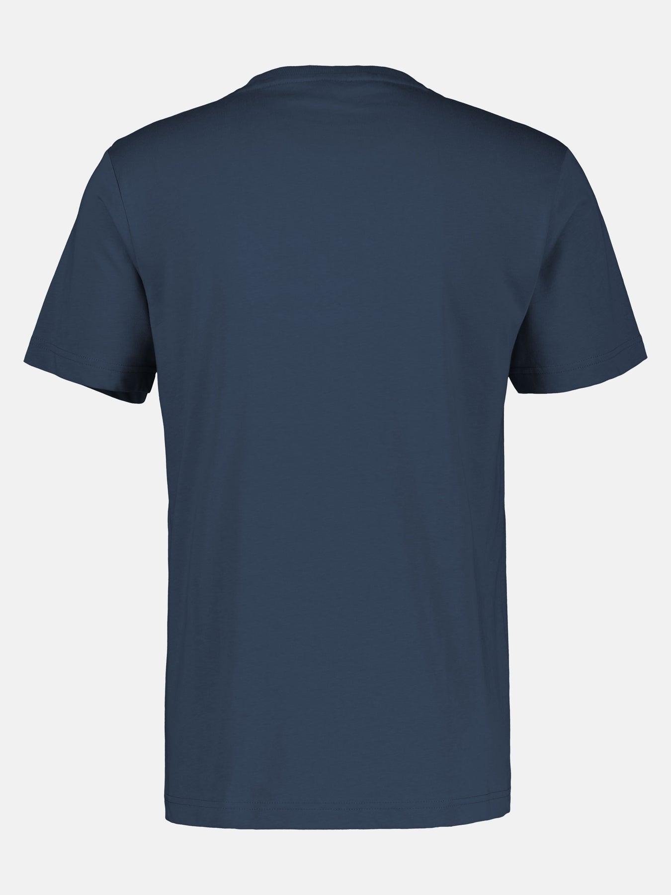 Unifarbenes T-Shirt mit Brustprint für Herren in Großen Größen