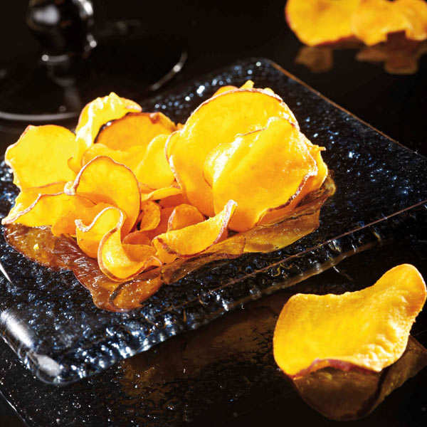Chips de patate douce bio sans sel ajouté