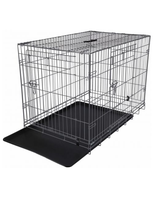 Adori Safety+ Bench Met 2 Deuren Grijs - Hondenbench