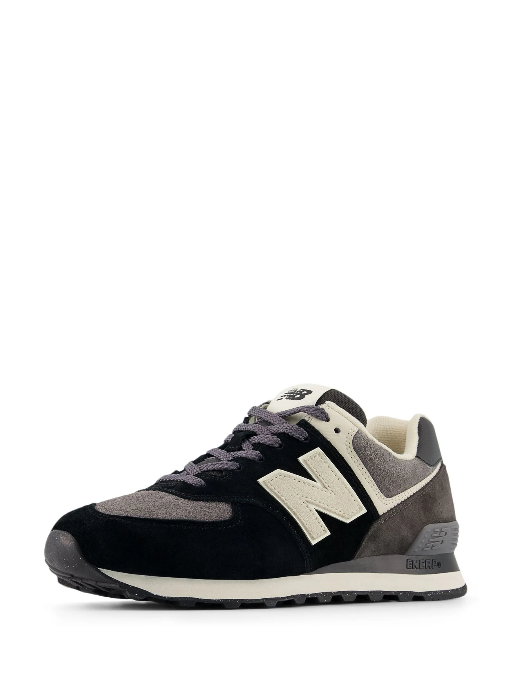 Zwart/grijs - New Balance 574 herenslippers