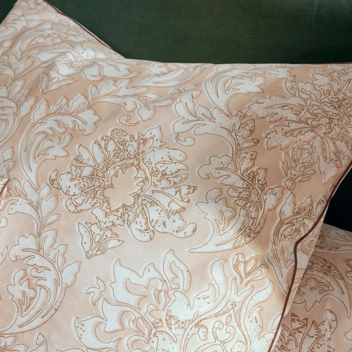 Taie d'oreiller carrée percale de coton (65 x 65 cm) Palazzo Beige