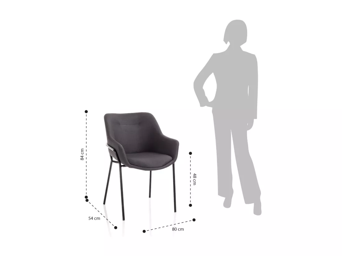 Set de 2 Fauteuils SUNDAY noir