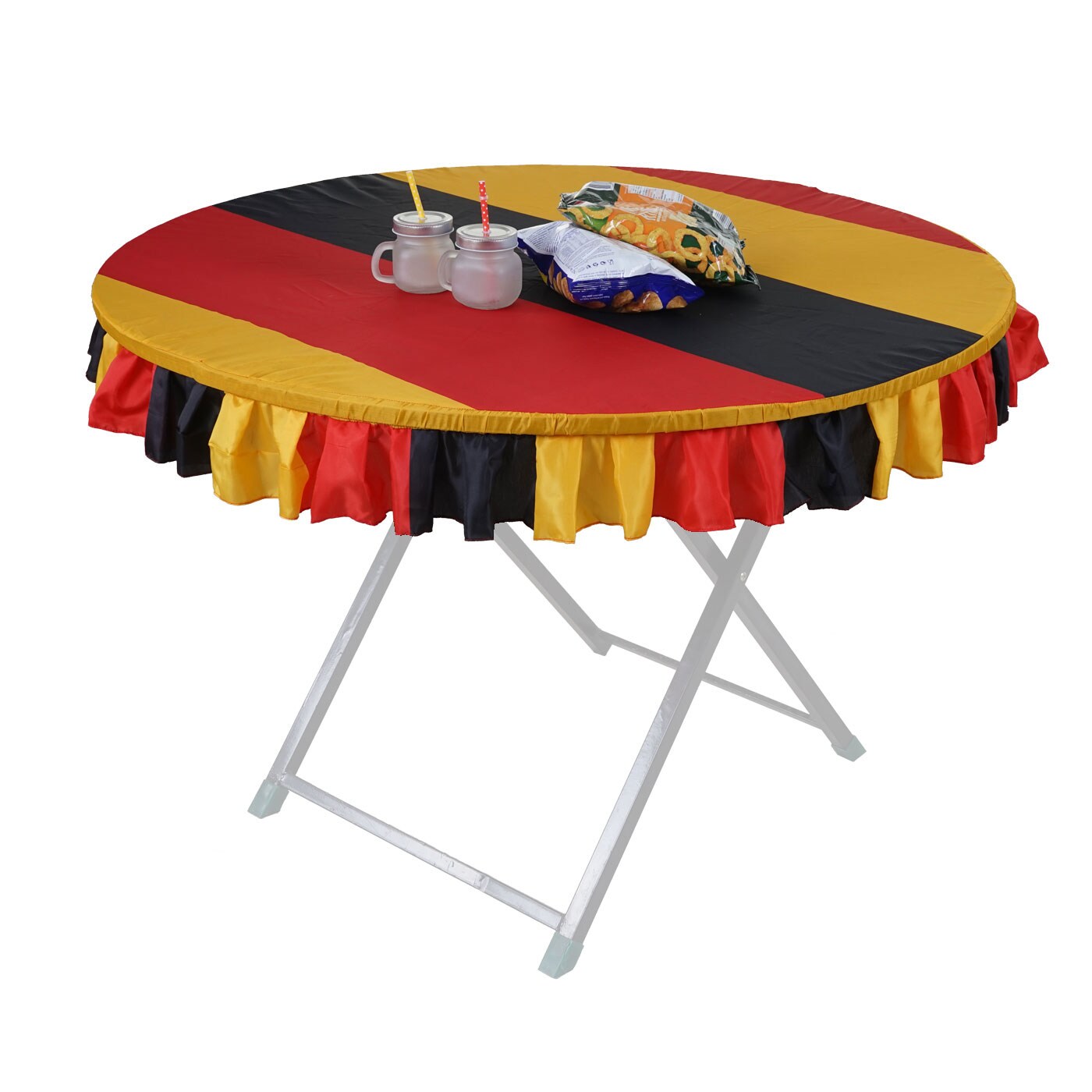 Tischdecke MCW-D18, Biergartentisch-Husse Tischhusse, Deutschland WM EM Ø115cm