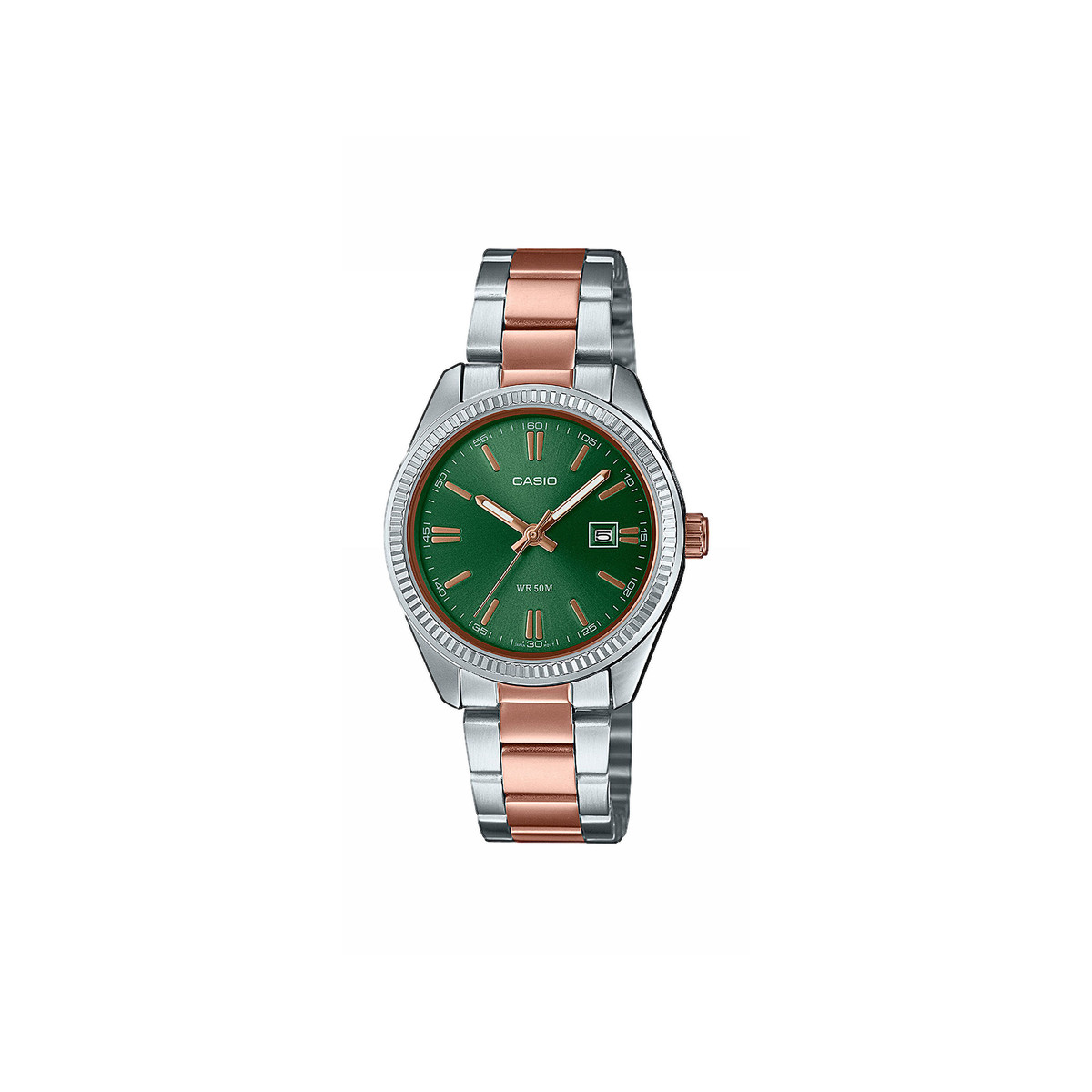 Montre CASIO femme bracelet acier inoxydable bicolore