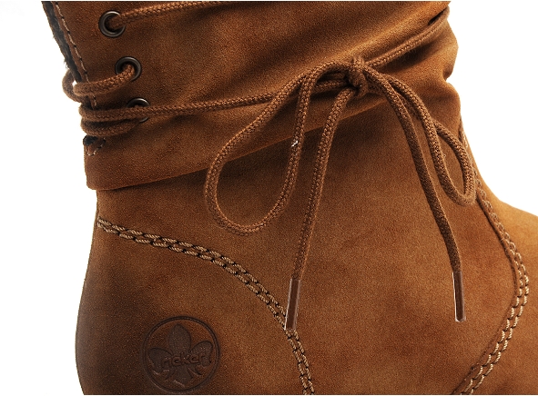 Rieker boots bottine plates femme z4197 marron