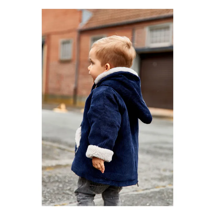 Frangin Frangine Sweat Capuche Velours Casimir | Bleu marine
