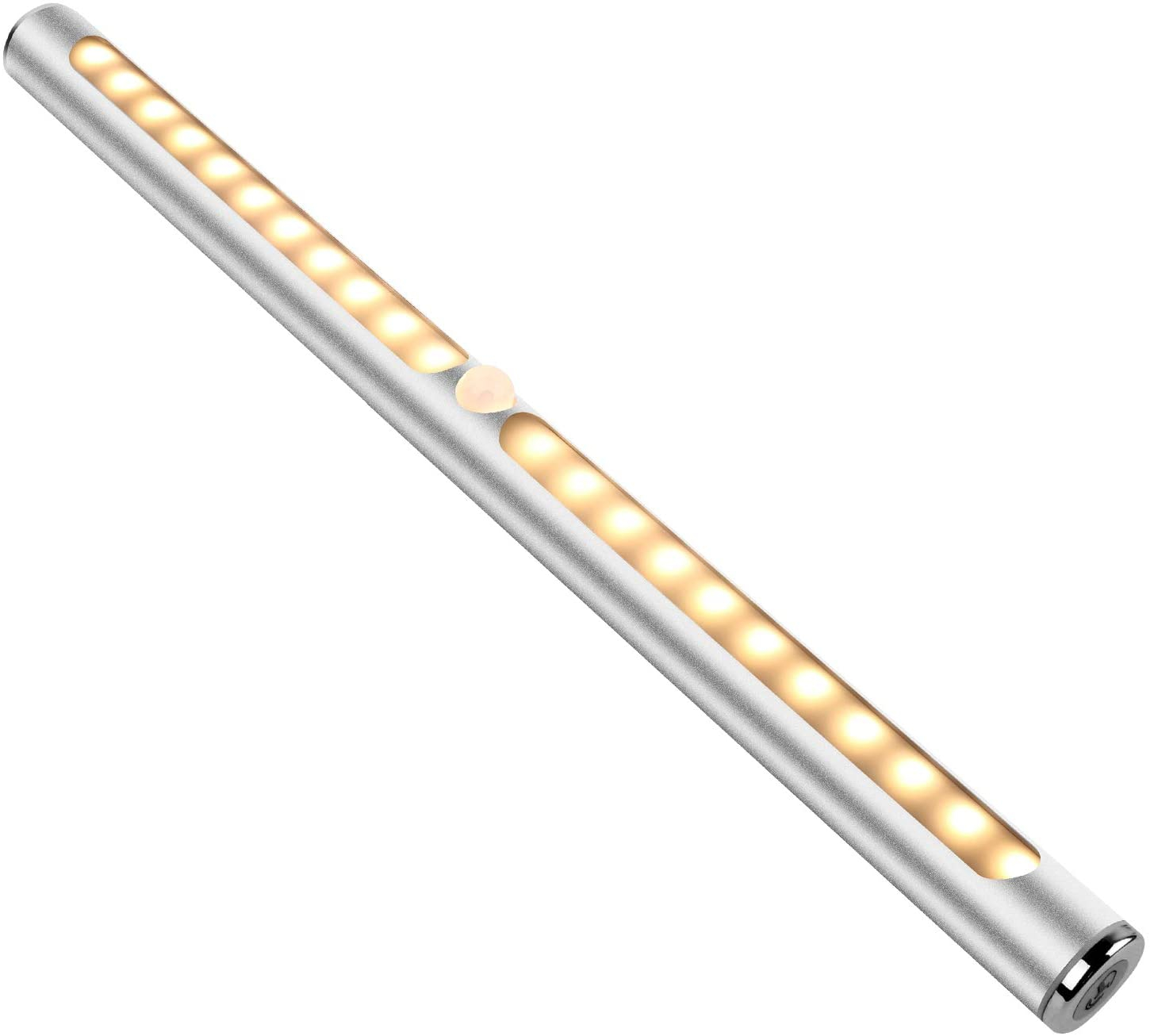 LED Lichtleiste Magnetische USB Leuchte Schrank Beleuchtung mit PIR Bewegungsmelder und Touch Control   Magnet Halterung - Warmweiss