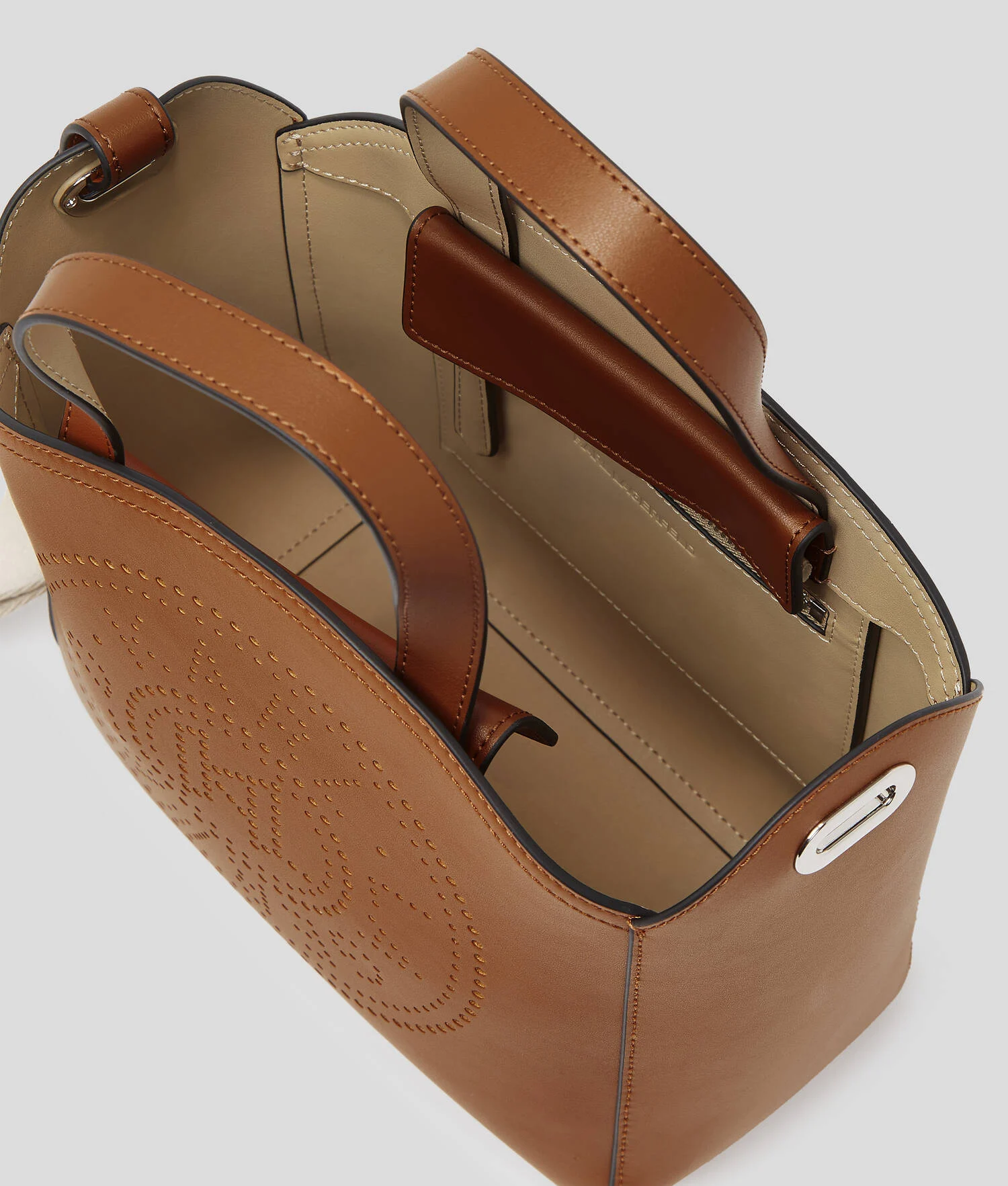PETIT SAC CABAS PERFORÉ K/CIRCLE - Tan foncé