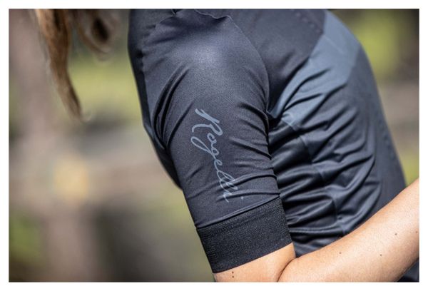 Maillot Manches Courtes Velo Rogelli Prime - Femme - Noir/Gris