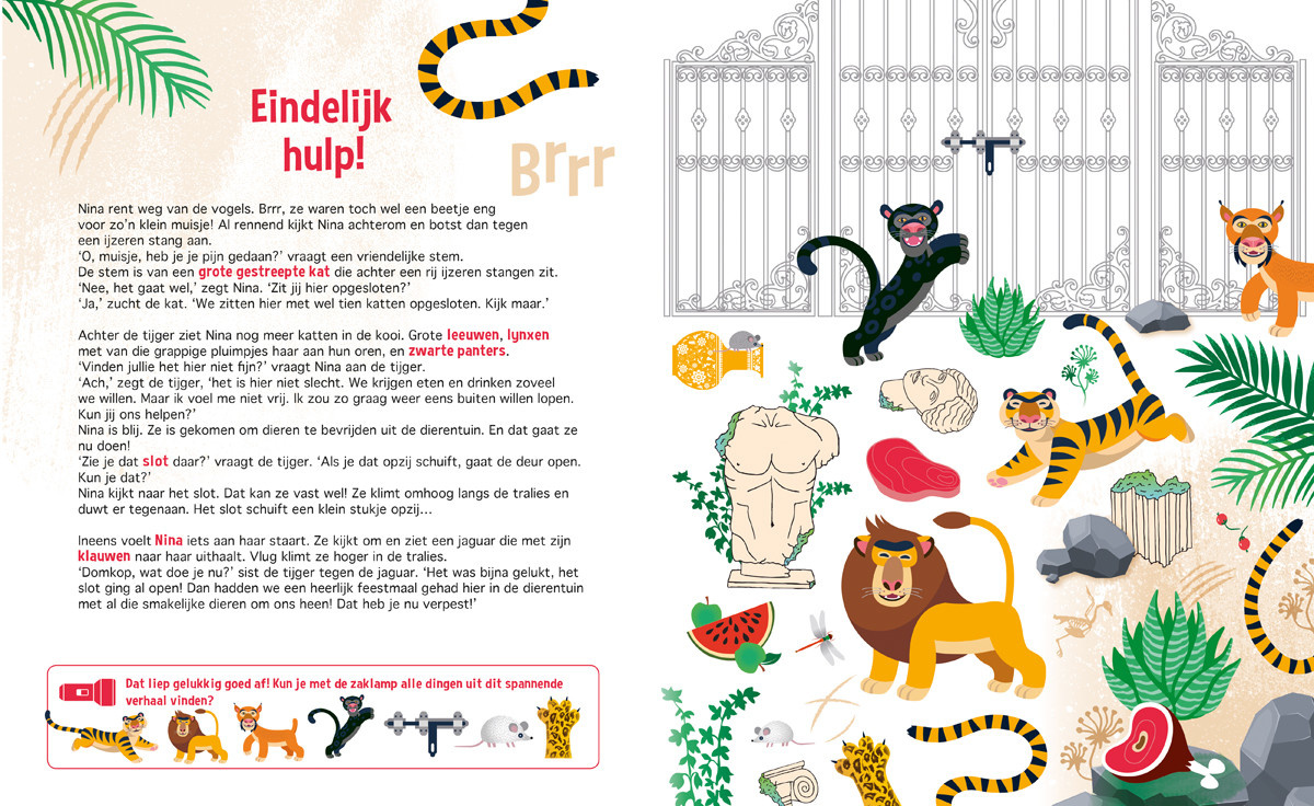 Zaklampboek - Speuren in de dierentuin