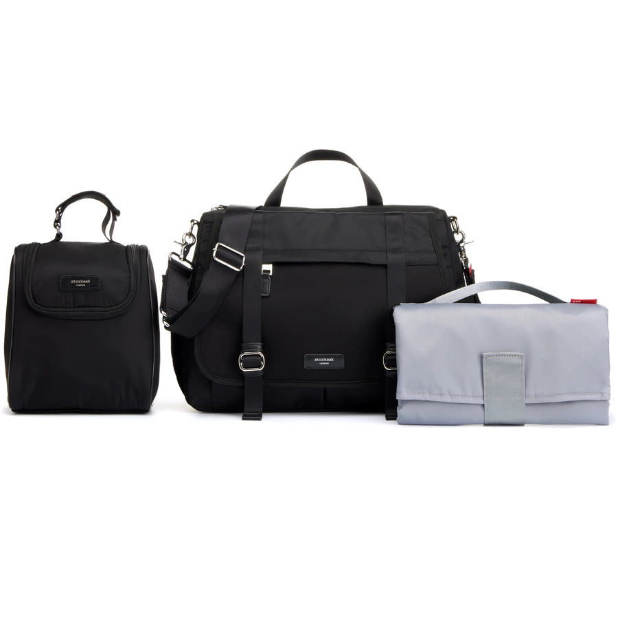 storksak Wickeltasche Blake Eco Black