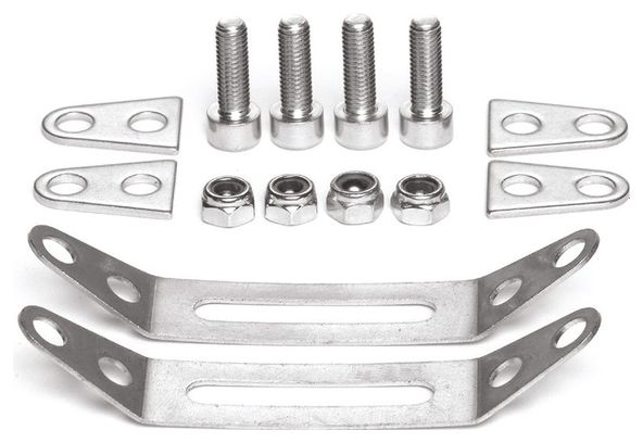 Kit de Fixation pour Porte-Bagages Arrière Tubus Clamp Set pour Cadres sans Œillets (Diamètre Haubans 24-25 mm)