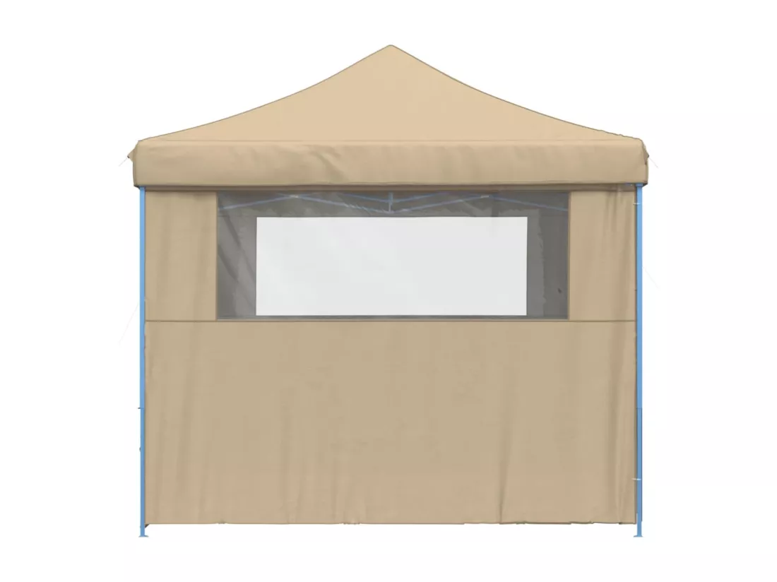 Tente de réception pliable escamotable avec 4 parois latérales