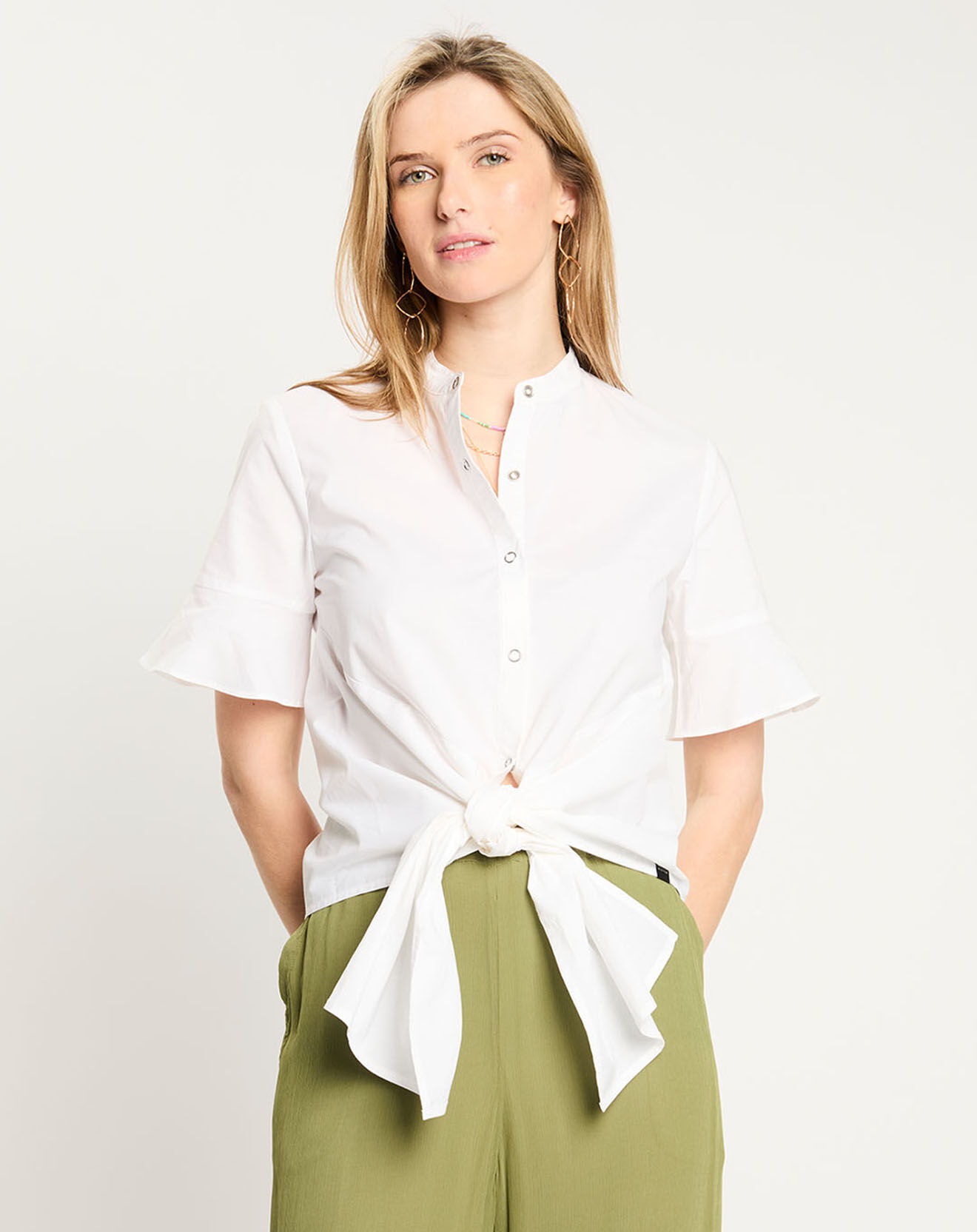 Scotch & Soda Chemise Nouée blanche