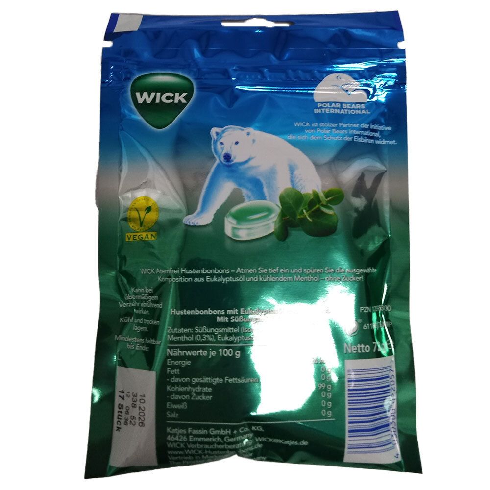 WICK Atemfrei VapoPlus Eukalyptus ohne Zucker