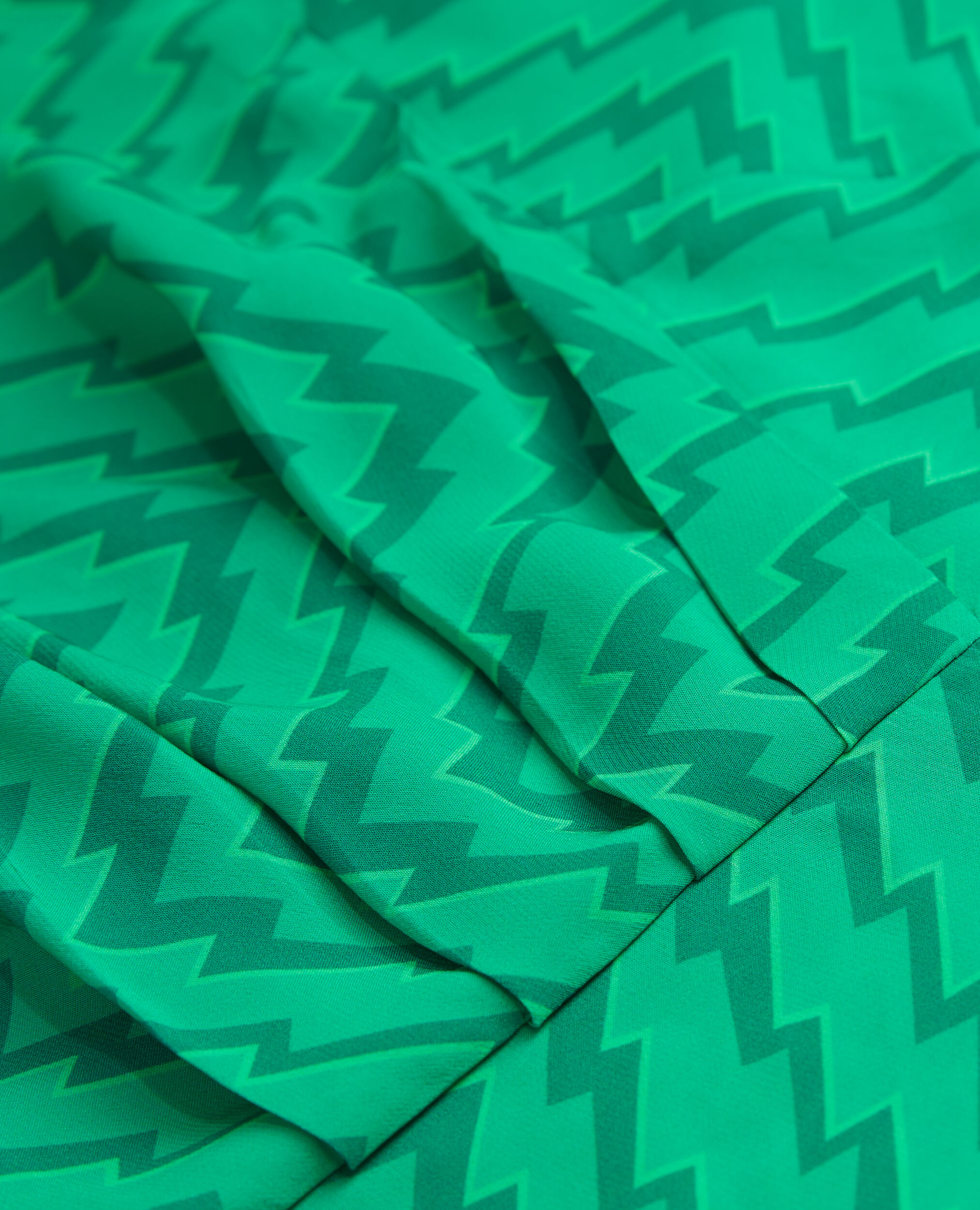 Jupe courte drapée verte