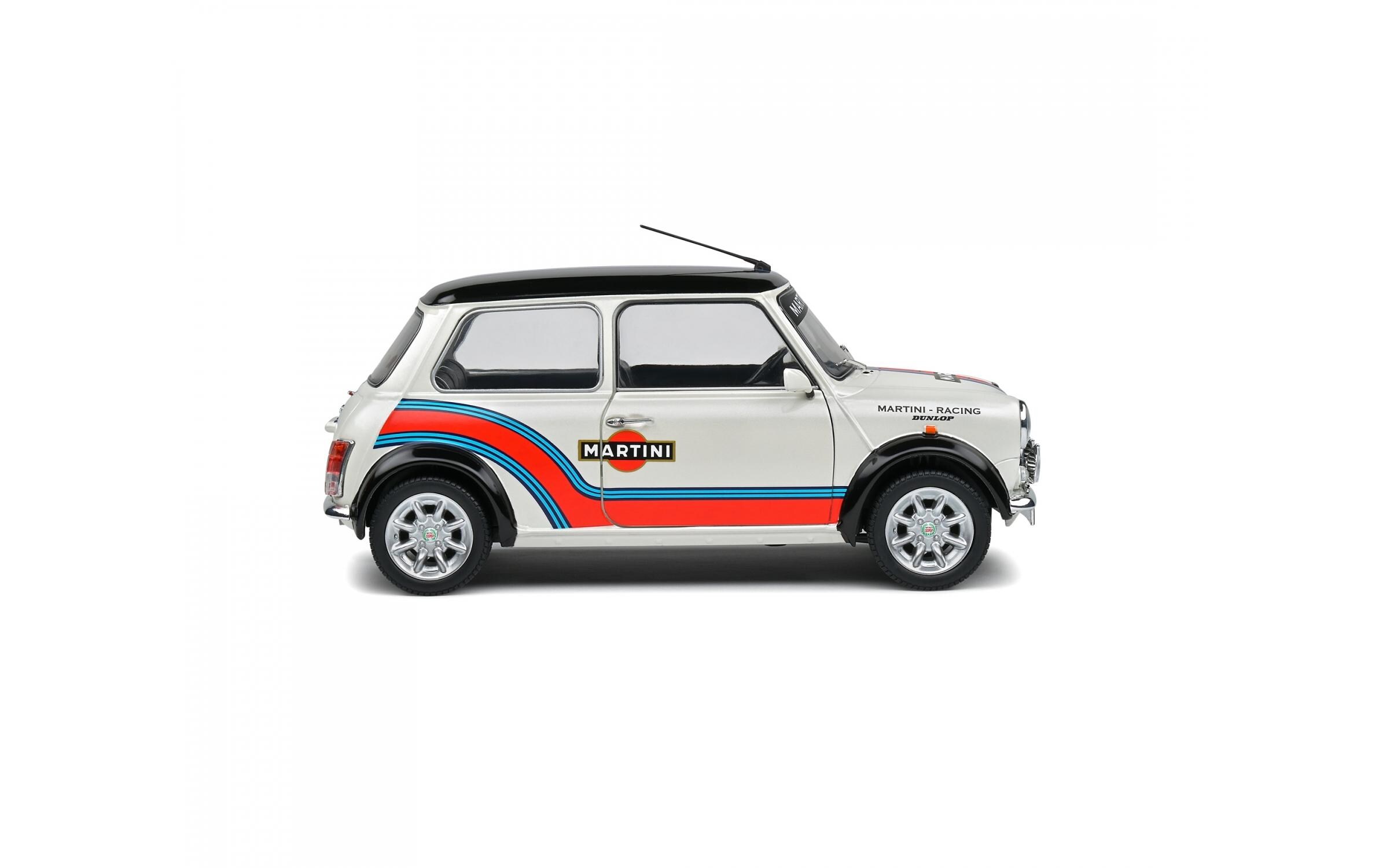 Sportwagen Mini Cooper Martini Evo, 1:18Detailgetreues Modellauto für Sammler im Massstab 1:18