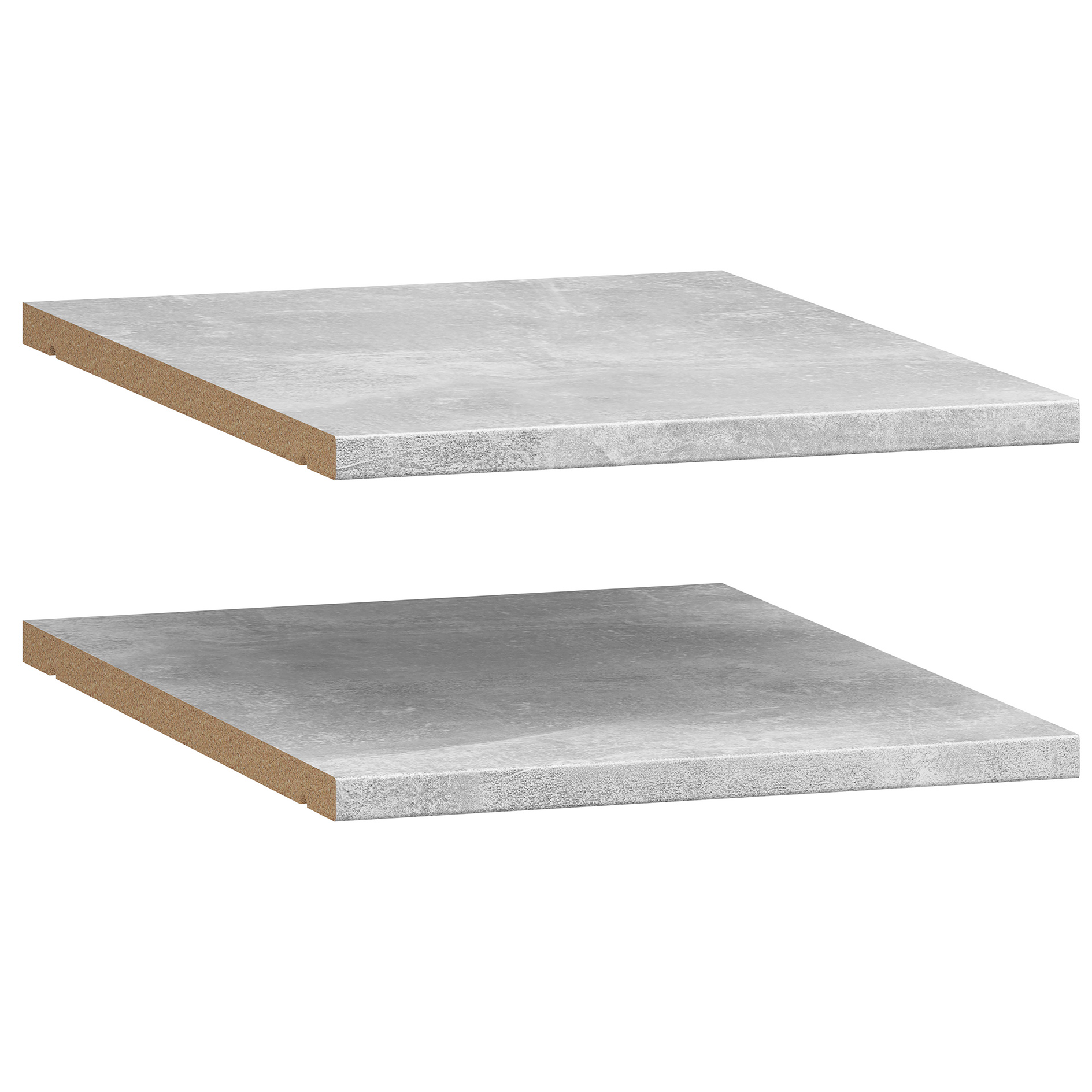 2-teiliges Einlegeboden-Set - Betonoptik - 27 cm