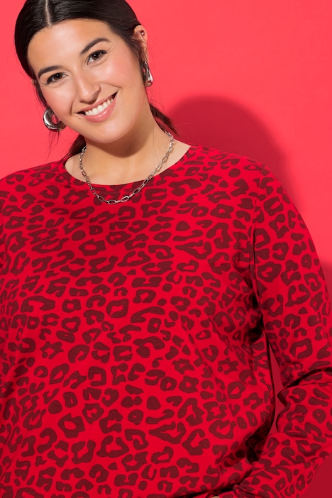 Longsleeve, Leo-Print
