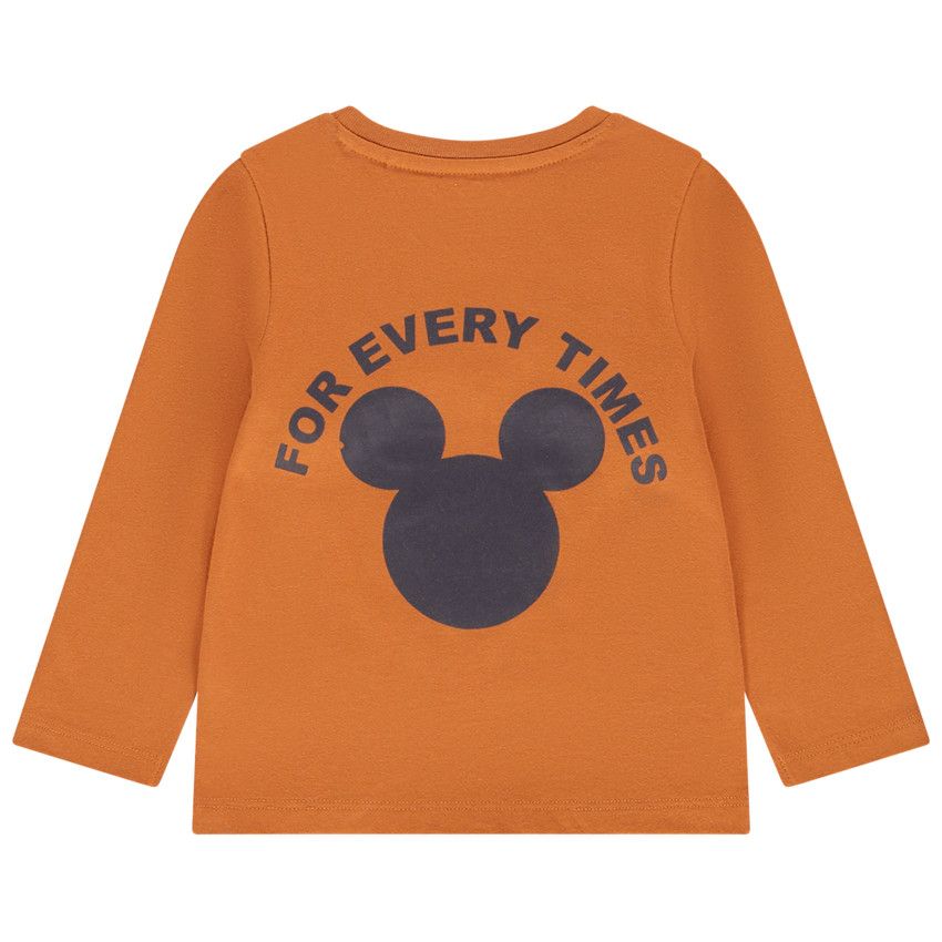 T-shirt manches longues Michey Disney pour bébé garçon - Moutarde