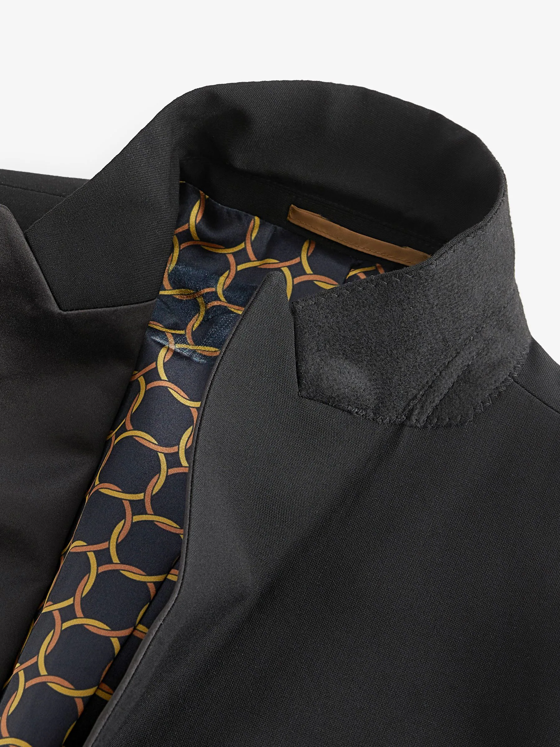 Zwart - Tailored fit - Smoking: colbert