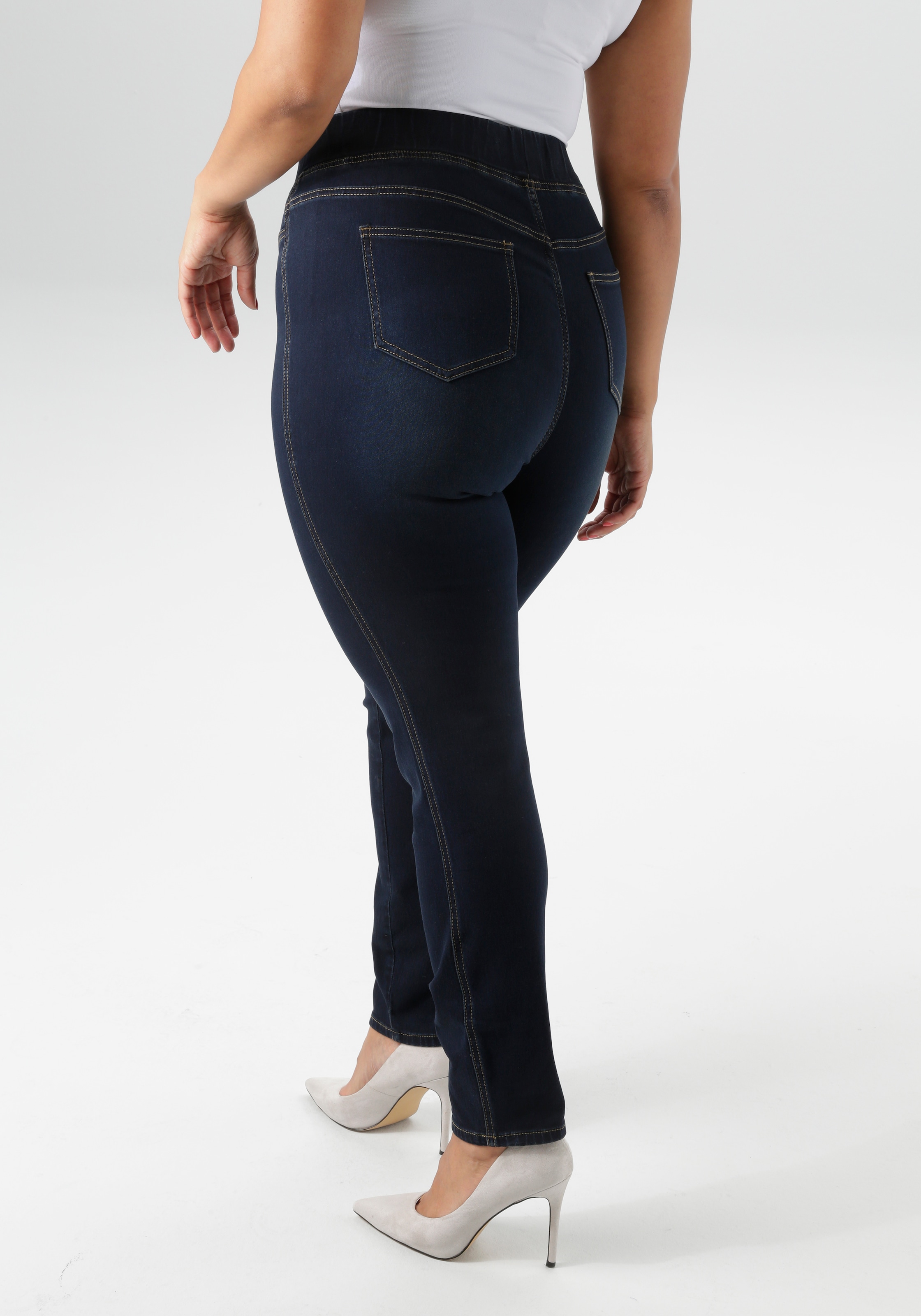 Aniston PLUS Jeansleggings , mit elastischem Bund - NEUE KOLLEKTION