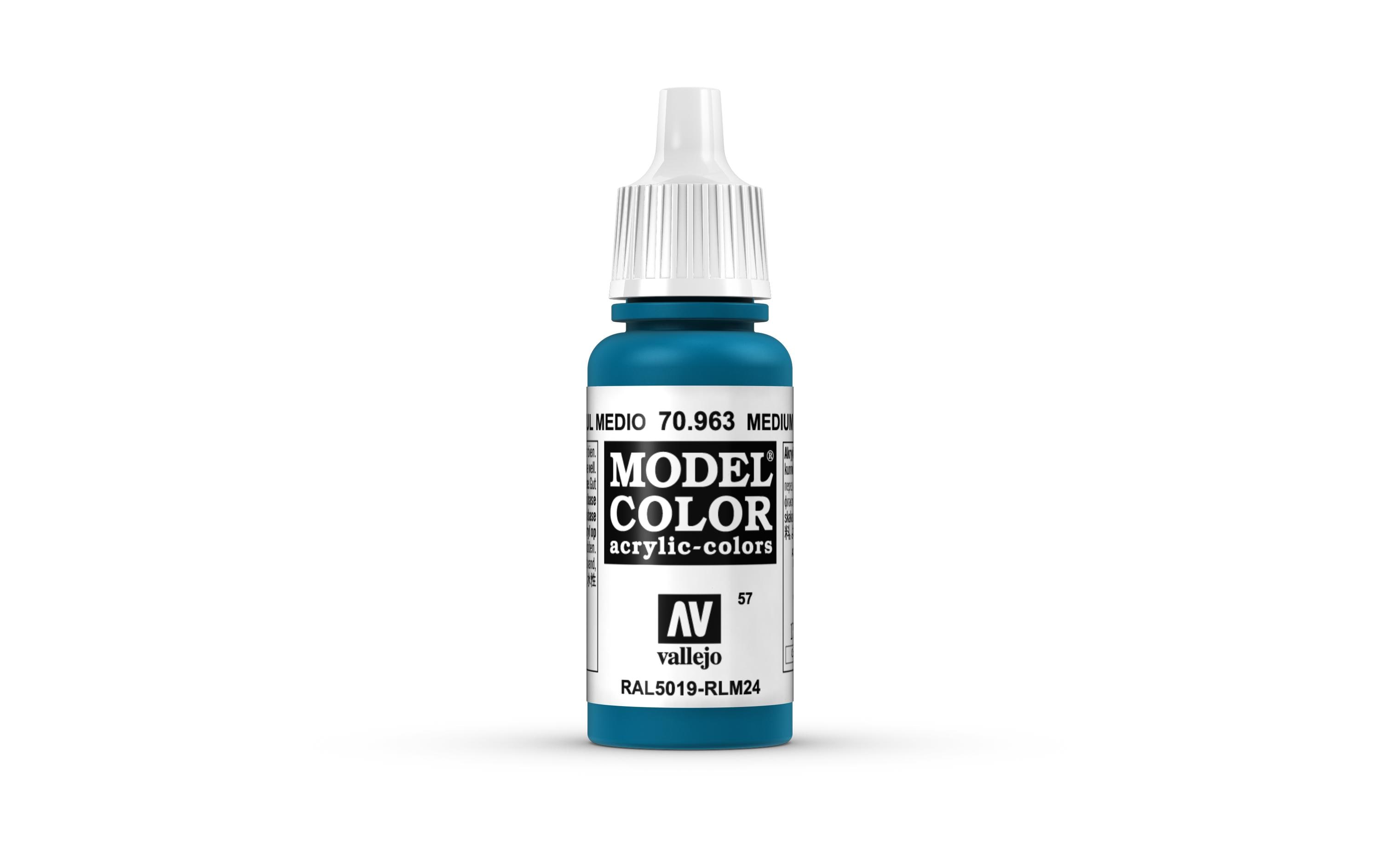 Acrylfarbe Matt, Medium Blau 17 mlModel Color Medium Blue