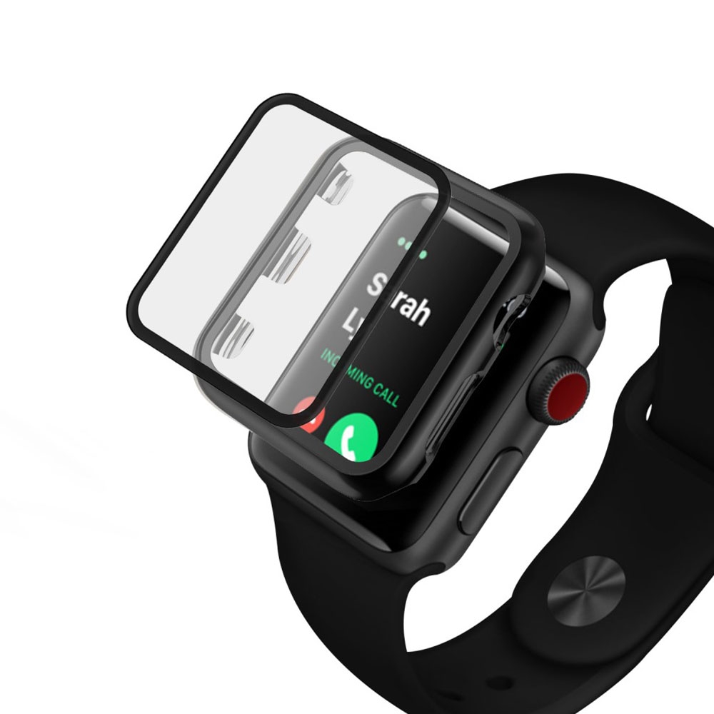 Apple Watch Series (42 mm) Hardcase Bumper   Display Schutzfolie - Schwarz