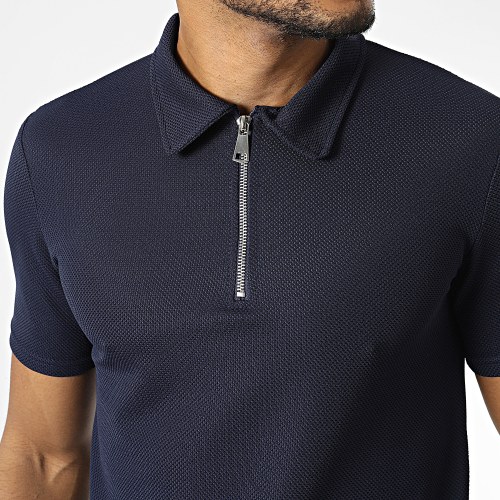 Polo Manches Courtes Bleu Marine