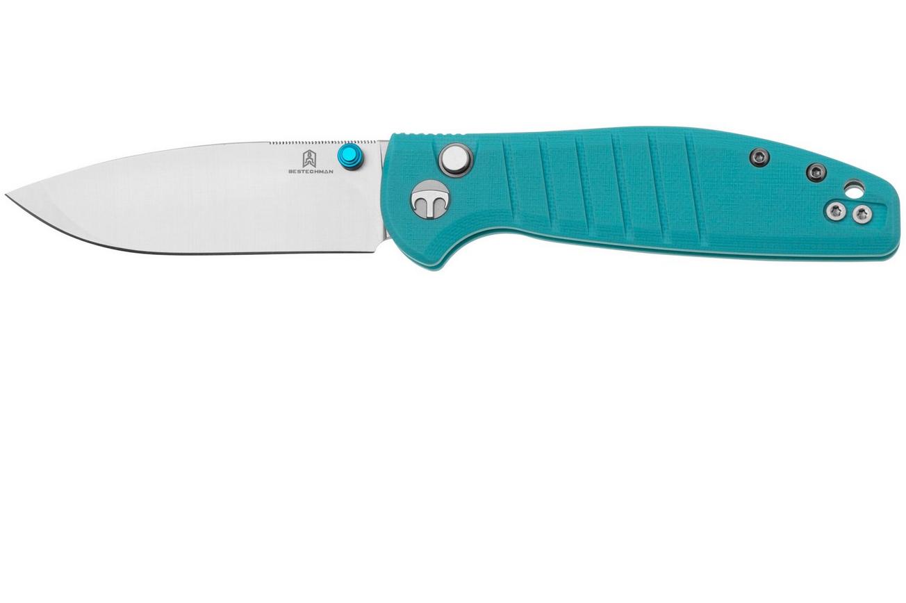 Bestechman Goodboy Jr BMK10B D2, Blue G10 zakmes, Keanu design