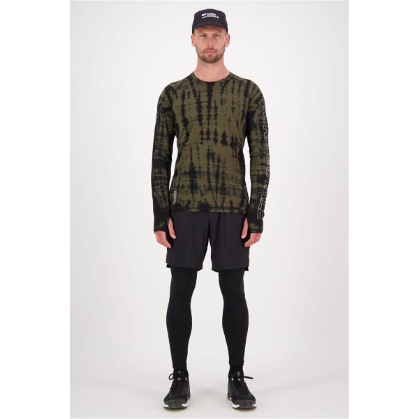 T-shirt thermique MONS ROYALE MONS ROYAL MENS TEMPLE LS OLIVE TIE DYE