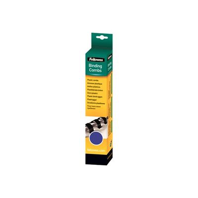 Fellowes - 25 anneaux de reliure en plastique - 10 mm - jusqu'à 55 feuilles - bleu