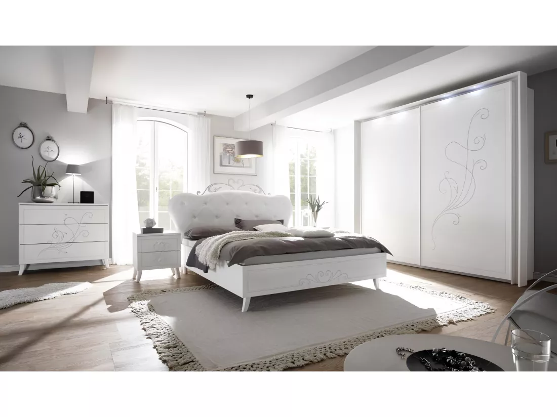 Chambre complète PALENA 160 X 200 cm - - COMMODE: sans commodeSANS ARMOIRE
