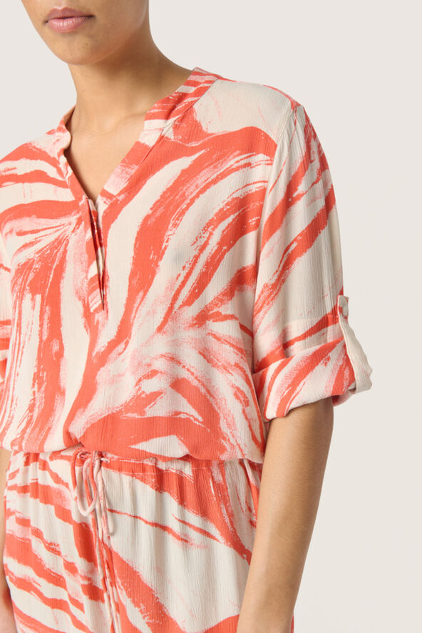 Soaked in Luxury SLZaya Dress Hot coral wave