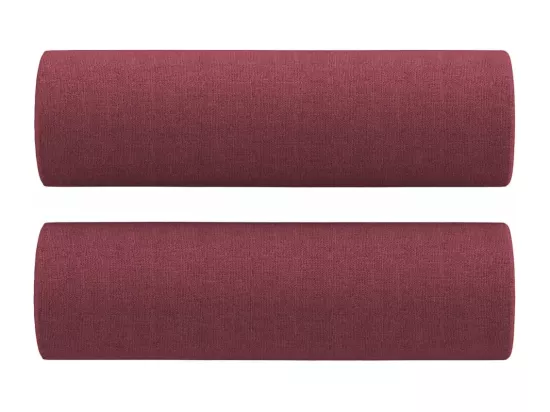 Canapé 2 places avec oreillers bordeaux 140 cm tissu