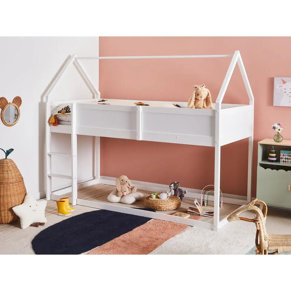 DIENNE - Kinderbed - Wit - 90 x 200 cm - Dennenhout