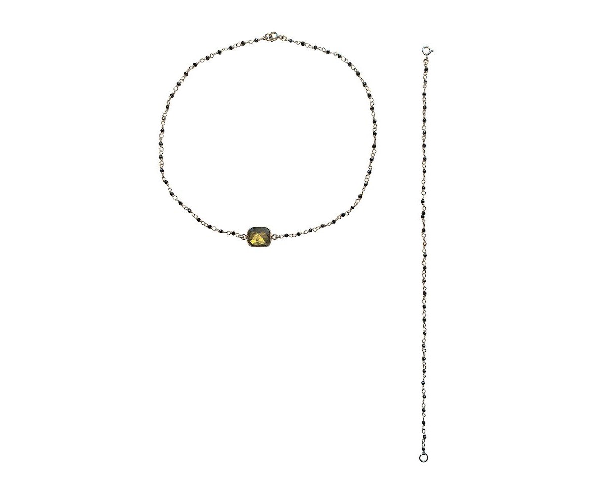 Choker et bijou de dos Hatha Argent