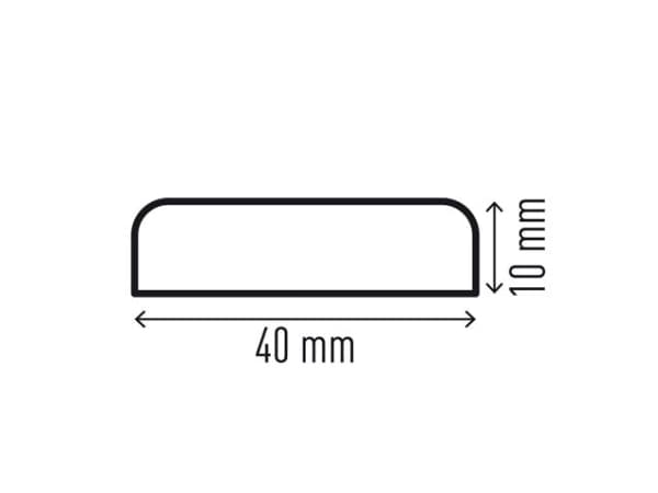 Durable S10, Plast, Sort, Gult, Flat, 1000 mm, 40 mm, China