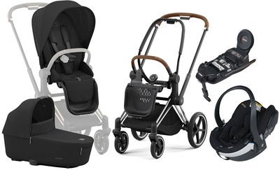 Cybex Priam Duovogn inkl. BeSafe iZi Go Modular X2 & Base, Sepia Black/Chrome Brown