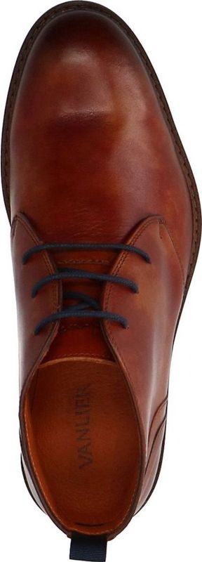 Van Lier - Heren - Cognac Leren Veterschoenen - Leer