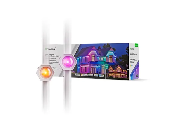 Nanoleaf Smart Multicolor Permanent Outdoor Lights Smarter Kit, 15m|16  Million Colours