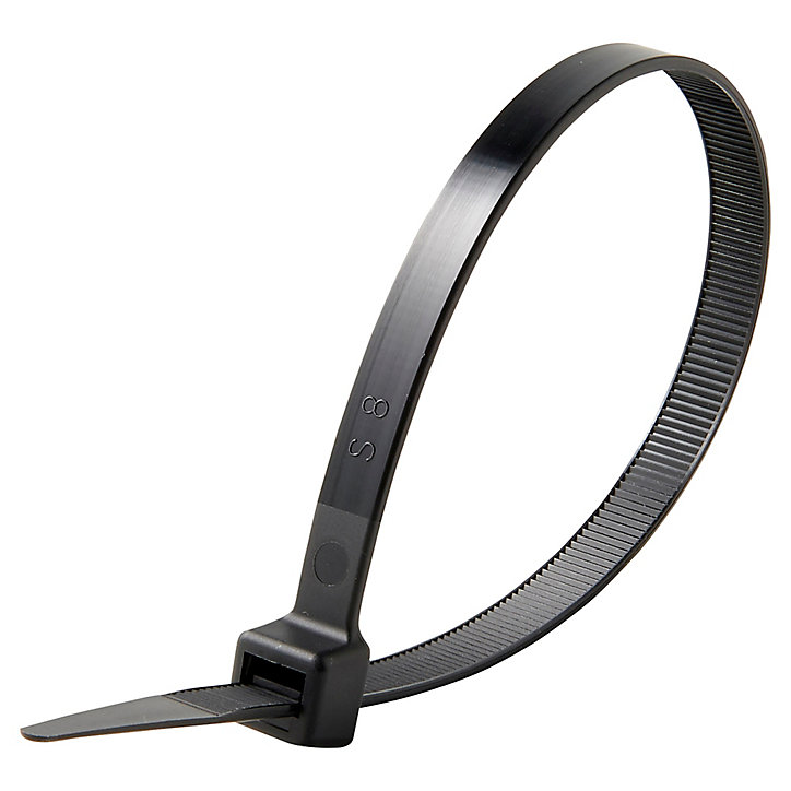 25 colliers de serrage en nylon Diall 9x 300mm noir