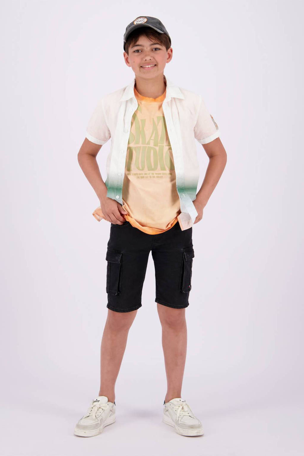 Vingino overhemd Ledio offwhite/multicolor