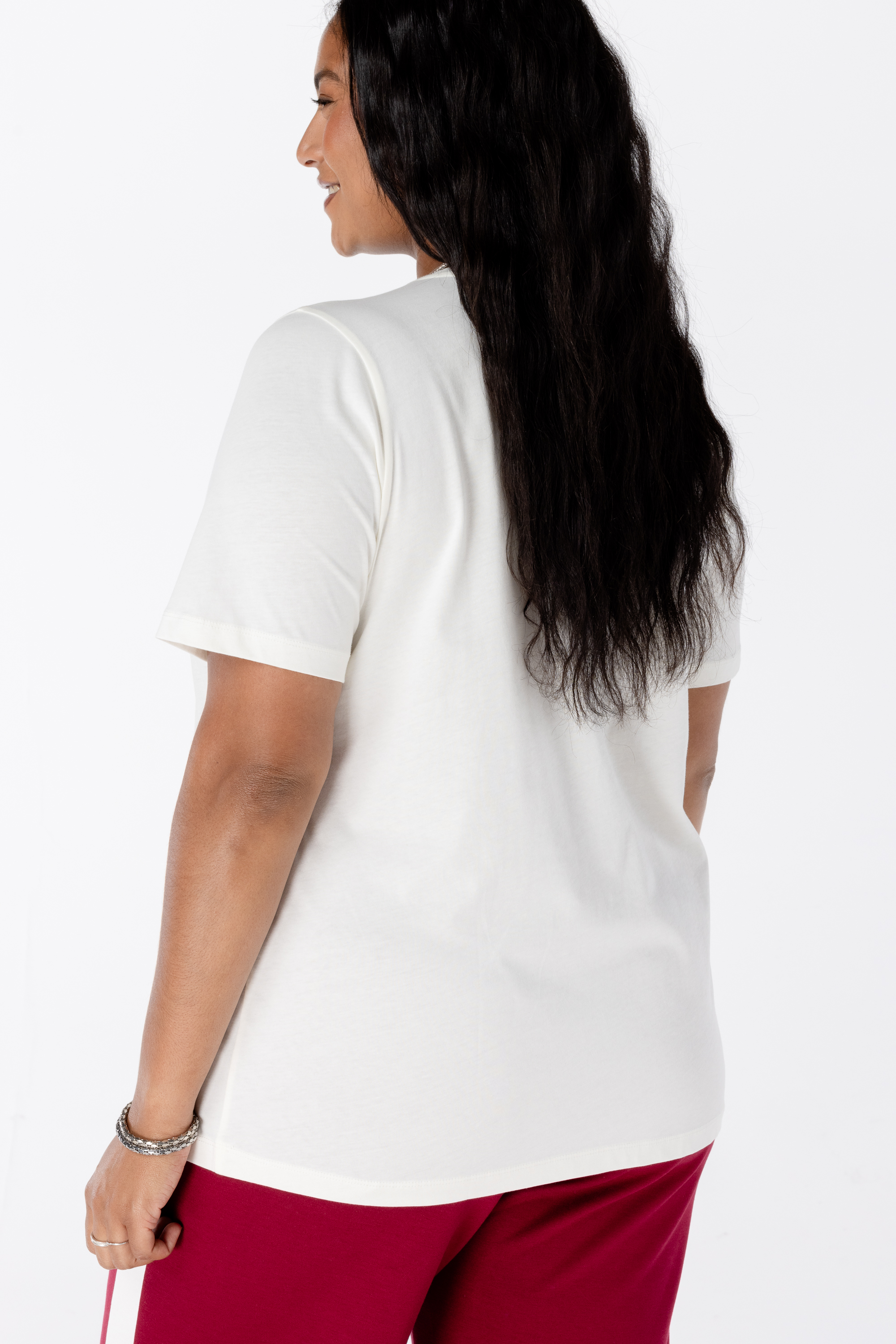 T-shirt met print Gebroken wit