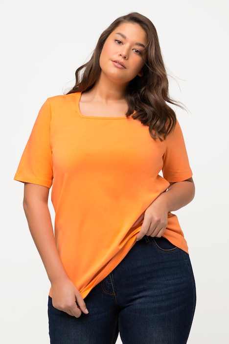 T-Shirt, A-Linie, Carree-Ausschnitt, Halbarm