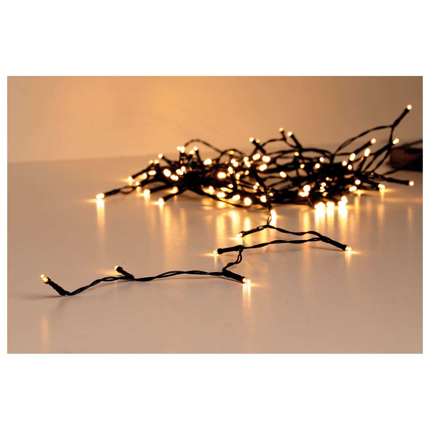 O'canny Outdoor LED-Lichterkette warmweiß mit Timer & 8 Funktionen 7,60 m 48er